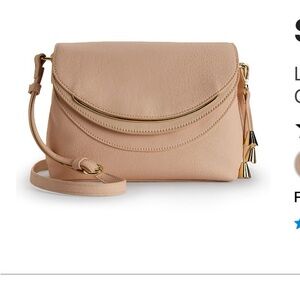 LC Lauren Conrad Cream Crossbody Bag